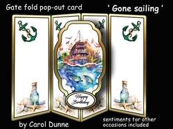 Gate fold pop-out Gone sailing