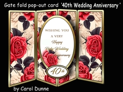 Gate fold pop-out 40th Wedding anniversary
