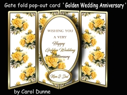 Gate fold pop-out Golden Wedding Anniversary