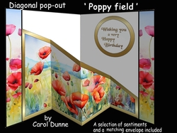 Diagonal pop-out Poppy Field