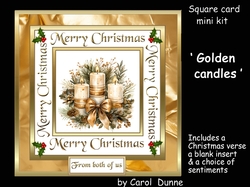 Golden Candles square card