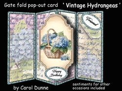 Gatefold Vintage Hydrangeas