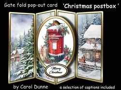 Gatefold pop-out Christmas postbox