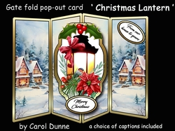 Gatefold pop-out Christmas lantern