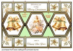 Hexagon shutter Golden Christmas