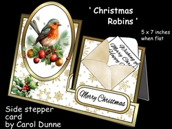 Side stepper Christmas Robins