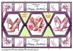 Hexagon trifold Pink shoes