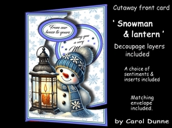 Cutaway Snowman & lantern