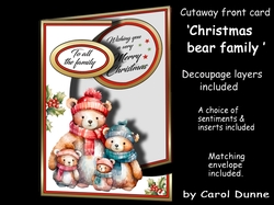 Cutaway Christmas Bear family