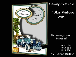 Cutawy Blue vintage car