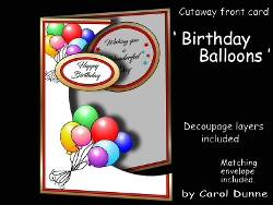 Cutaway Birthday Balloons