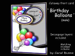 Cutaway Birthday balloons (Male)