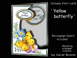Cutaway Yellow Butterfly