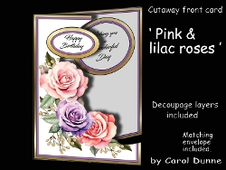 Cutaway Pink & lilac roses