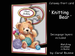 Cutaway Knitting bear