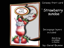 Cutaway Strawberry sundae