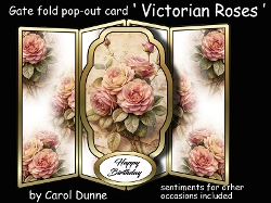 Gatefold pop-out Victorian Roses