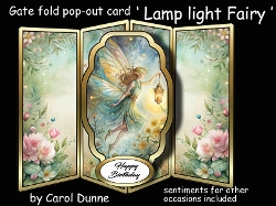 Gatefold pop-out Lamp light fairy