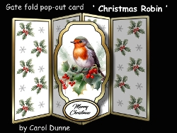 Image of cup166104_173 - Gatefold pop-out Christmas Robin
