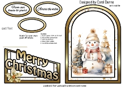 Cutaway Gold Snowman