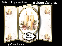 Gatefold pop-out Golden Candles