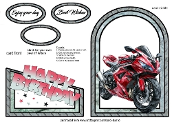 Cutaway Red motorbike