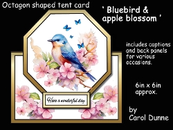 Bluebird & apple blossom