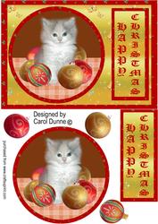 Kitten with Baubles