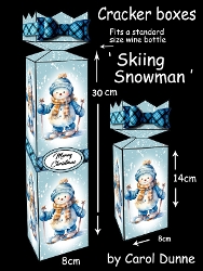 FTBB Skiing Snowman bottle box