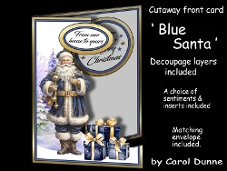 Cutaway Blue Santa