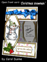 Open front Christmas snowman