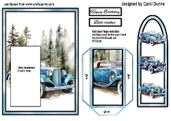 Bookmark Card Vintage car