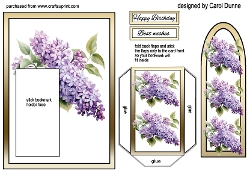 Bookmark card Pretty Lilacs