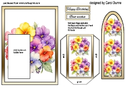 Bookmark card Pretty primroses