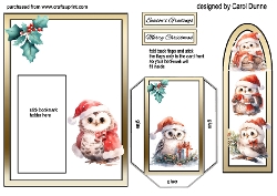 Bookmark Christmas Owls