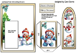 Bookmark Funny Snowmen