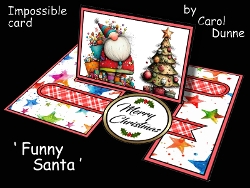 Impossible card Funny Santa