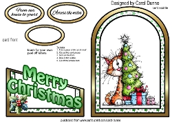 Cutaway Christmas cat