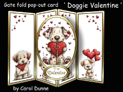 Gatefold pop-out Doggie Valentine