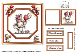 Octagon front Birthday elephant