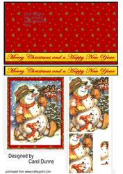 Snowman and Friends Over the Edge