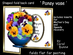 Shaped fold back Pansy vase