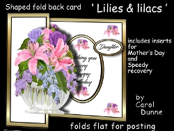 Shaped fold back Lilies & lilacs