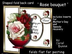 Shaped fold back Rose bouquet