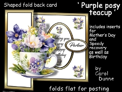 SFB Purple posy teacup