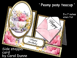 Side stepper Peony posy teacup