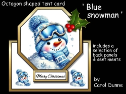 Octagon tent Blue snowman