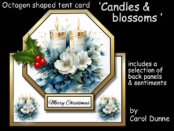 Octagon tent Candles & blossom