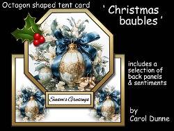 Octagon tent Christmas baubles