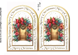 Arch card Christmas door